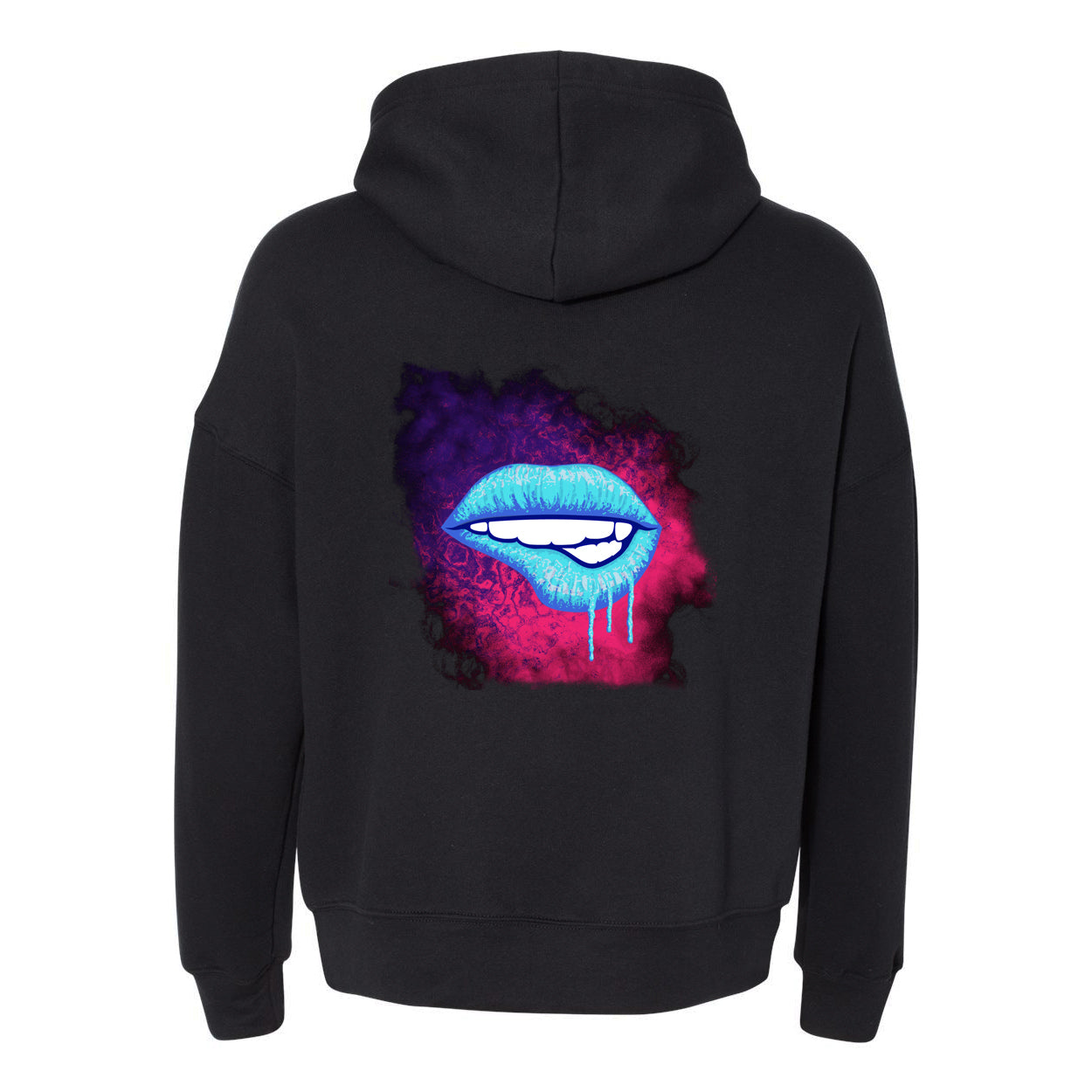 Little White Lies Adult Alternate Graphic Drop Shoulder Fleece Hoodie - Black