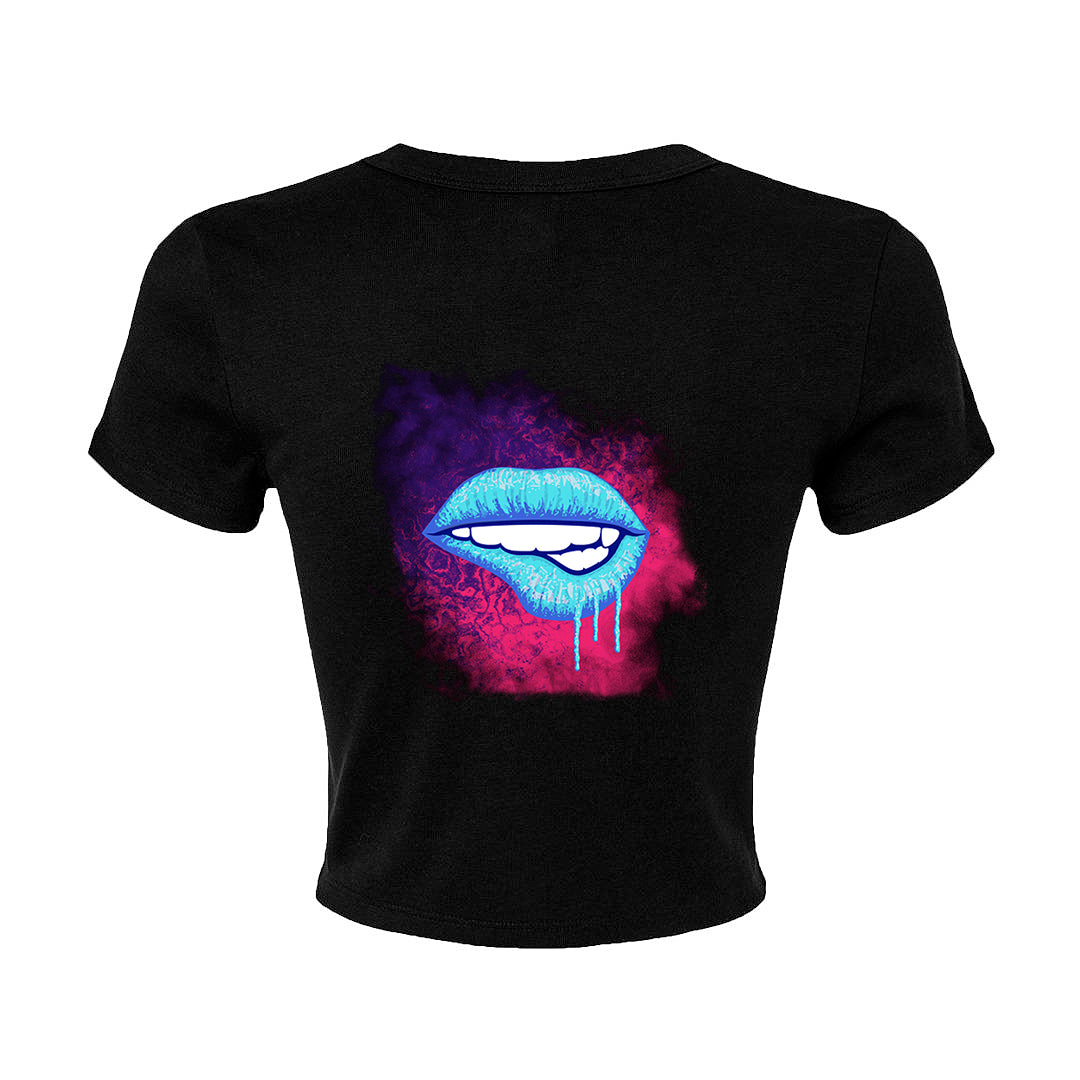 Little White Lies Women's Adult Alternate Graphic Micro Rib Baby T-Shirt - Black