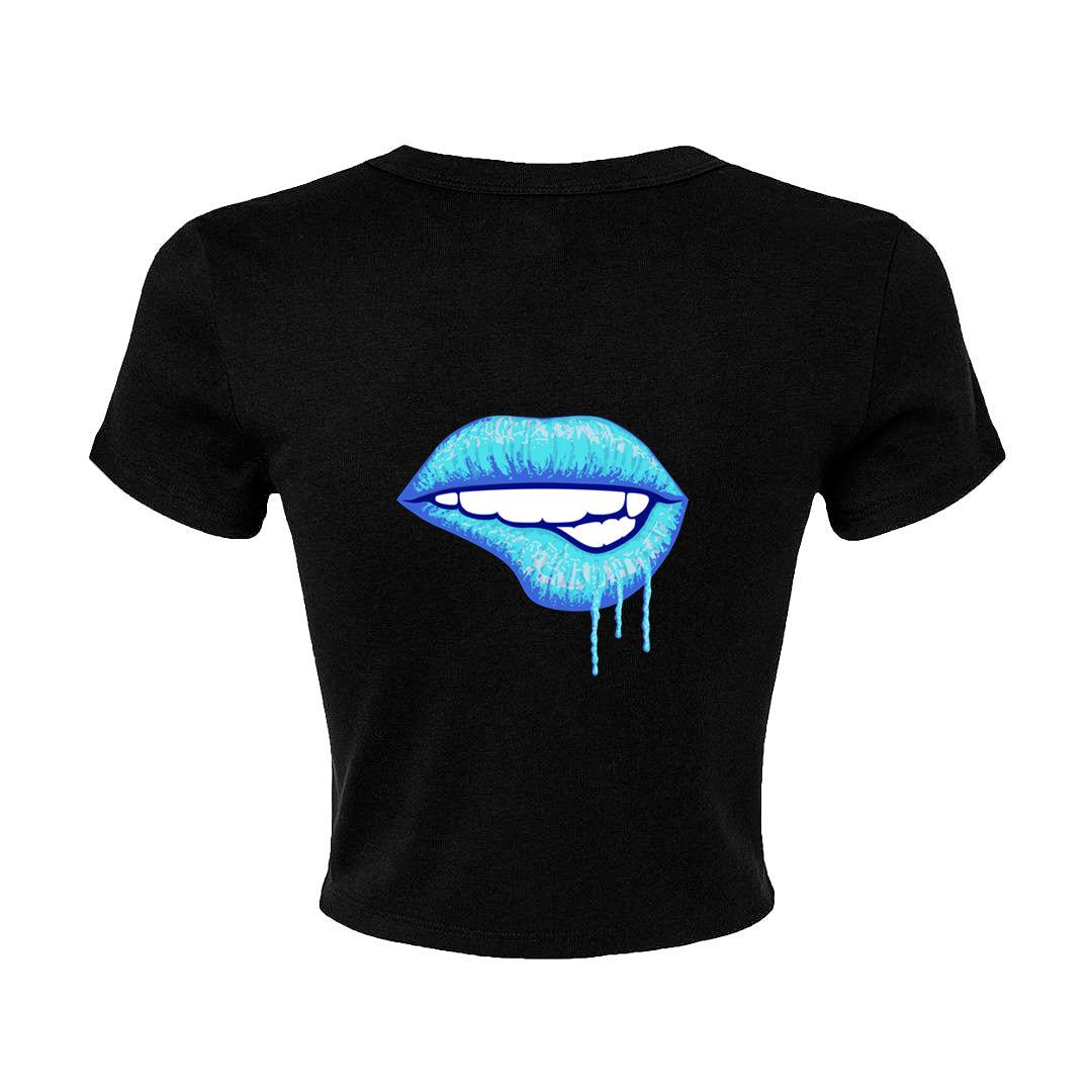 Little White Lies Women's Adult Primary Graphic Micro Rib Baby T-Shirt - Black