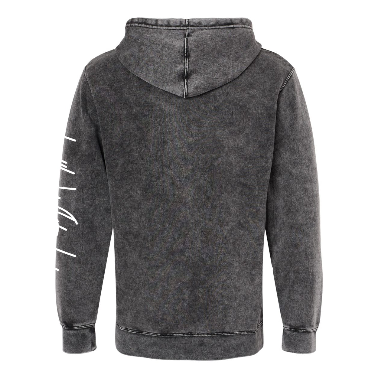 Little White Lies Adult Primary Graphic Unisex Midweight Mineral Wash Hoodie - Black