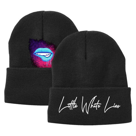 Little White Lies Adult Alternate Graphic Cuffed Knit Toque - Black