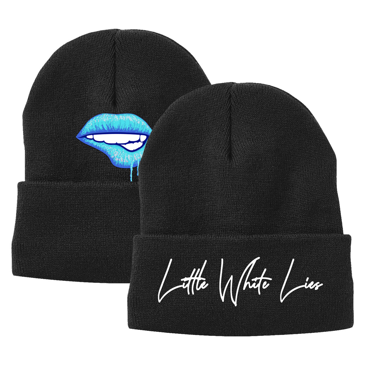 Little White Lies Adult Primary Graphic Cuffed Knit Toque - Black