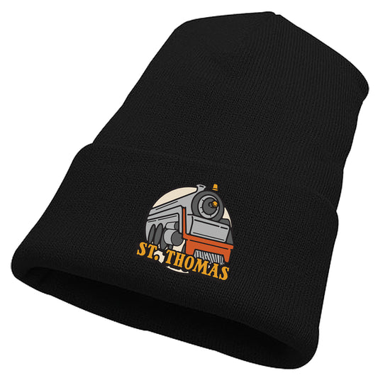 St. Thomas Adult Train Acrylic Cuffed Knit Toque - Black