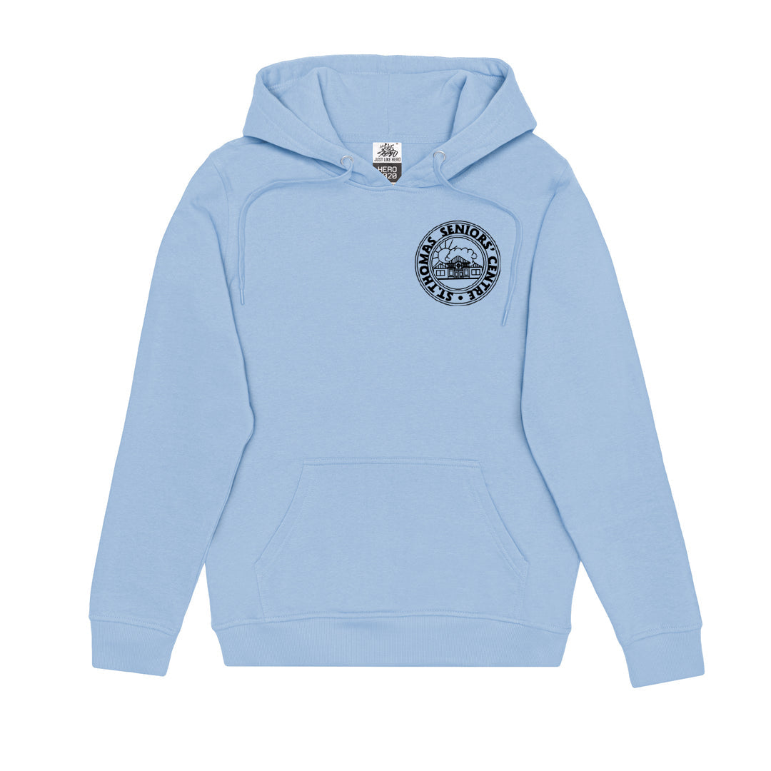 St. Thomas Seniors Centre Adult Hoodie - Sky Blue