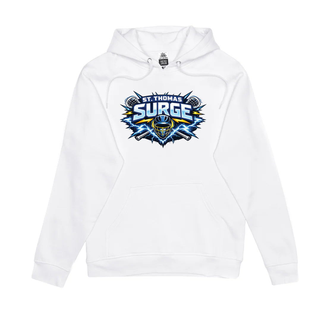 St. Thomas Surge Adult Hooded Sweatshirt - White