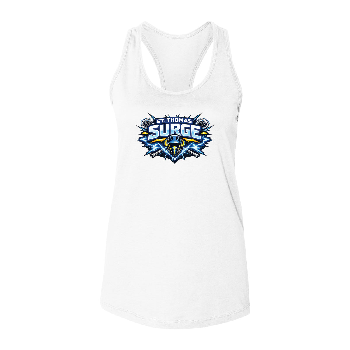 St. Thomas Surge Women's Alternate Jersey Racerback Tank - White