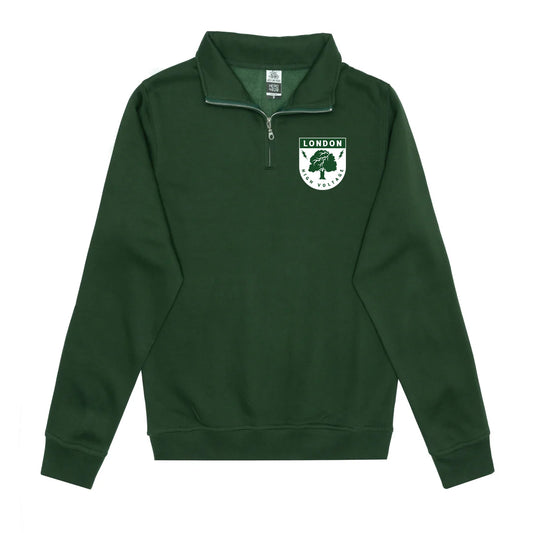 VOLT Hockey London Adult Quarter Zip Sweatshirt - Forest Green