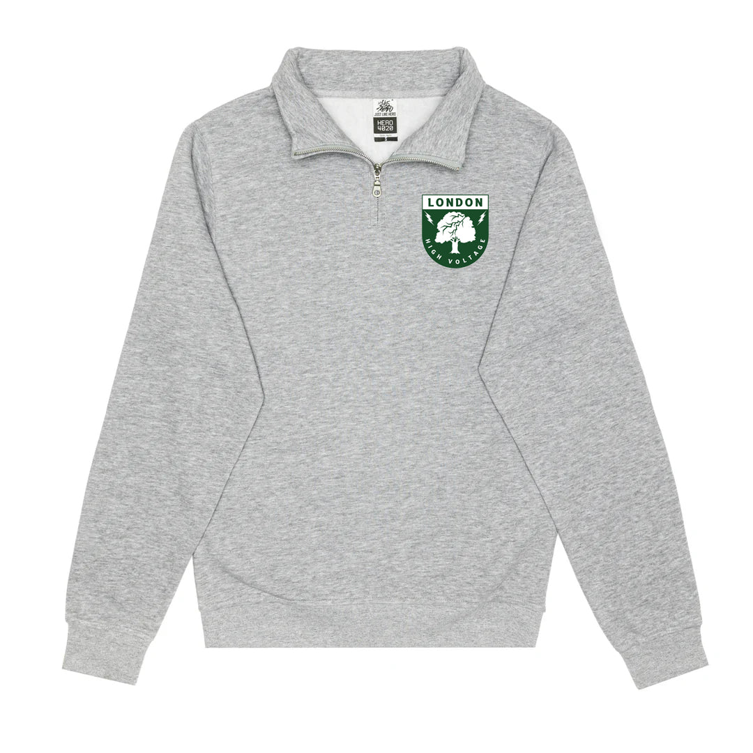 VOLT Hockey London Adult Quarter Zip Sweatshirt - Sport Grey