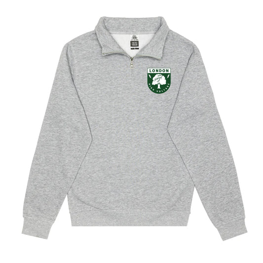 VOLT Hockey London Adult Quarter Zip Sweatshirt - Sport Grey
