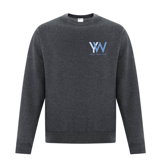 YWCA St. Thomas - Elgin Adult Fleece Crewneck Sweatshirt - Dark Heather Grey