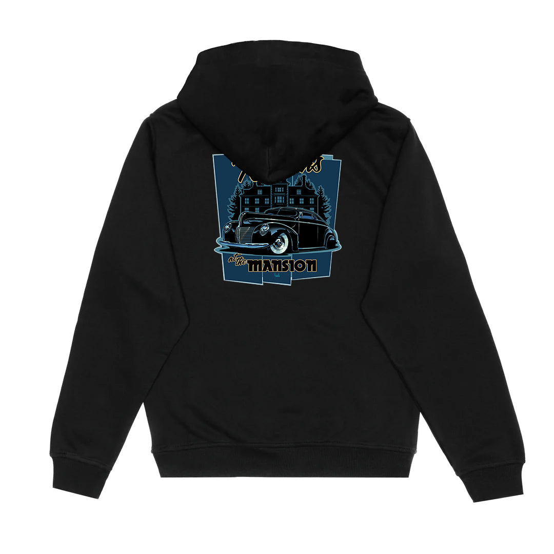 Sleds North Kustoms at the Mansion Adult Hoodie - Black