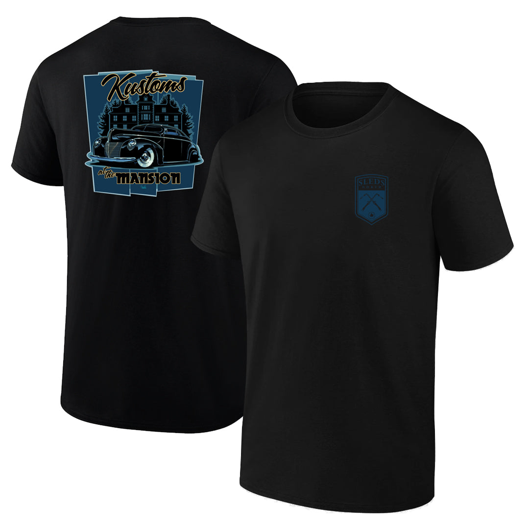 Sleds North Kustoms at the Mansion Adult Short Sleeve T-Shirt - Black