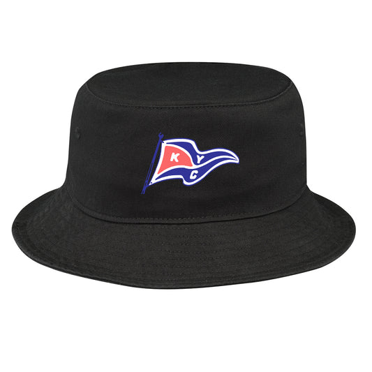 Kanagio Yacht Club Adult Garment Washed Cotton Bucket Hat - Black