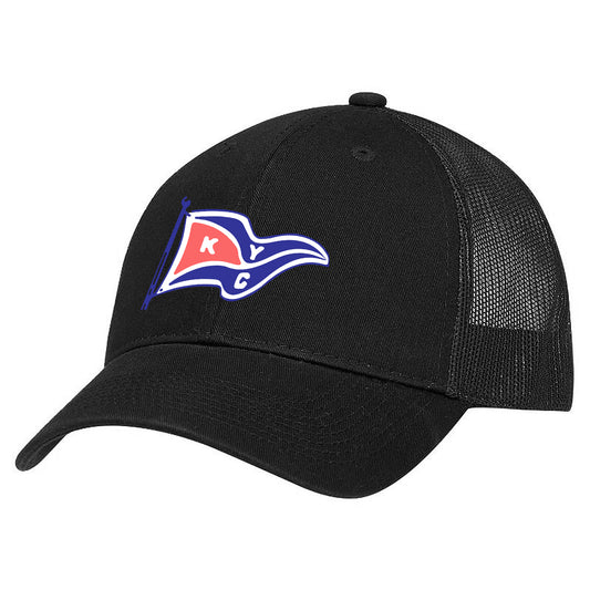 Kanagio Yacht Club Adult Twill Mesh Adjustable Cap - Black