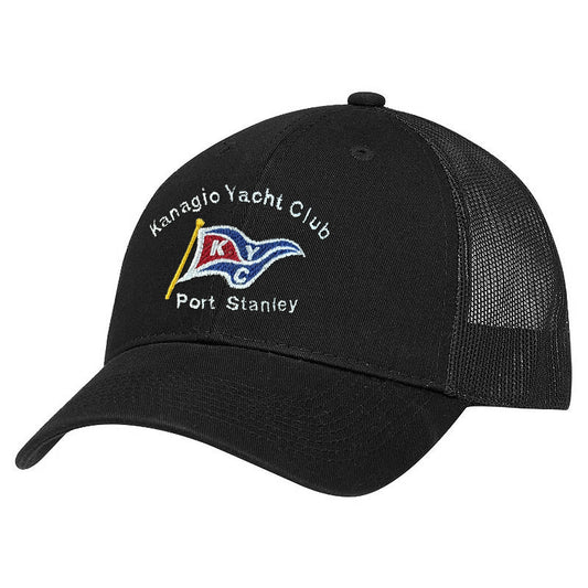 Kanagio Yacht Club Adult Twill Mesh Adjustable Cap - Black