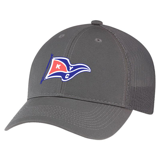 Kanagio Yacht Club Adult Twill Mesh Adjustable Cap - Charcoal