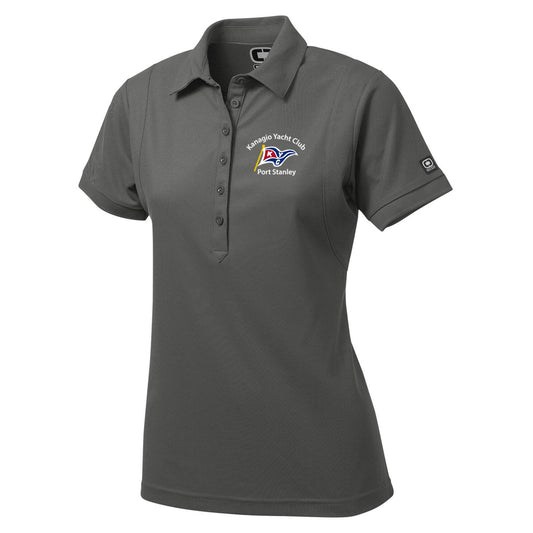 Kanagio Yacht Club Ladies' Primary Short Sleeve Performance Polo - Grey