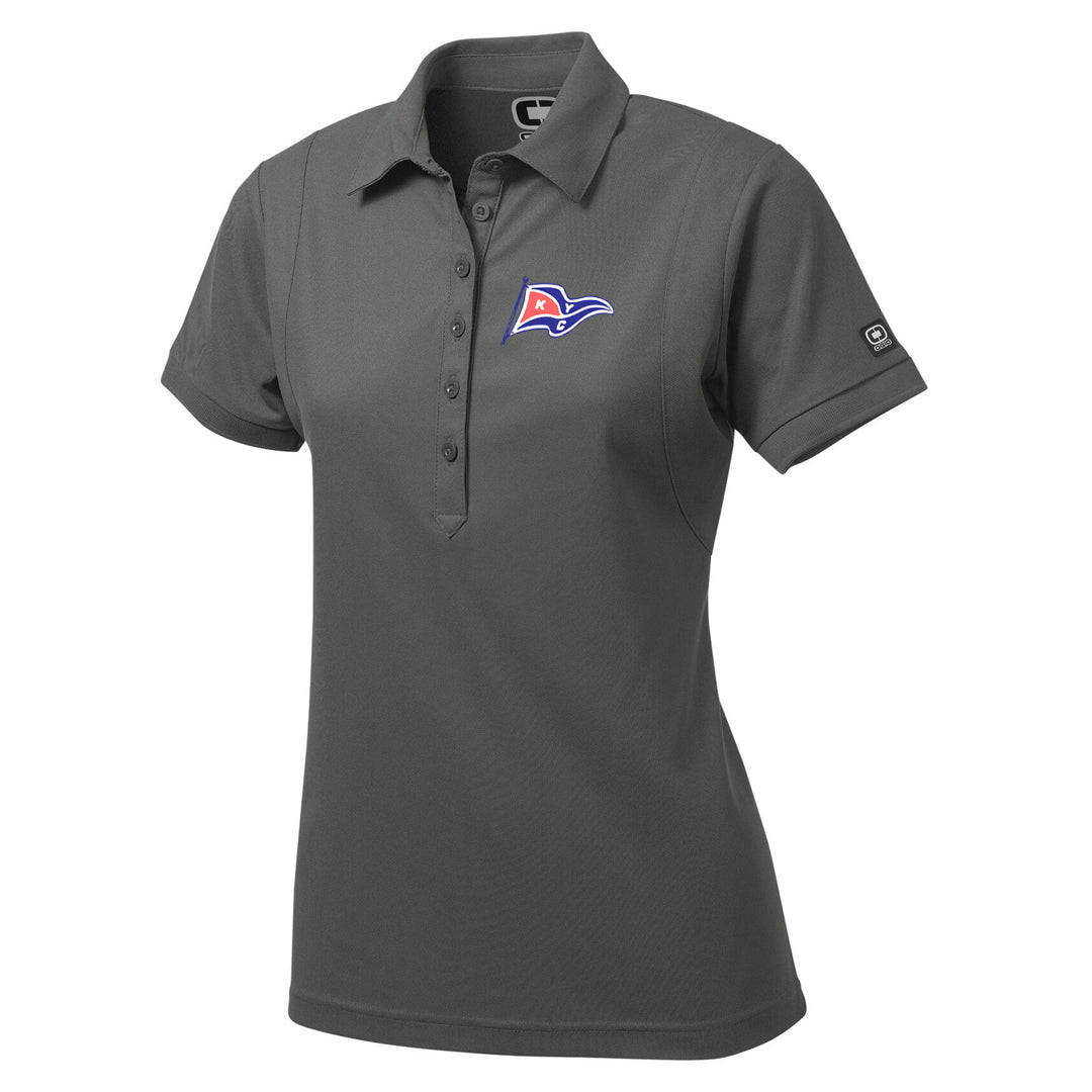 Kanagio Yacht Club Ladies' Primary Short Sleeve Performance Polo - Grey