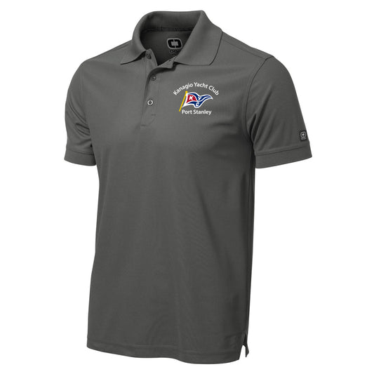 Kanagio Yacht Club Men's Primary Short Sleeve Performance Polo - Grey