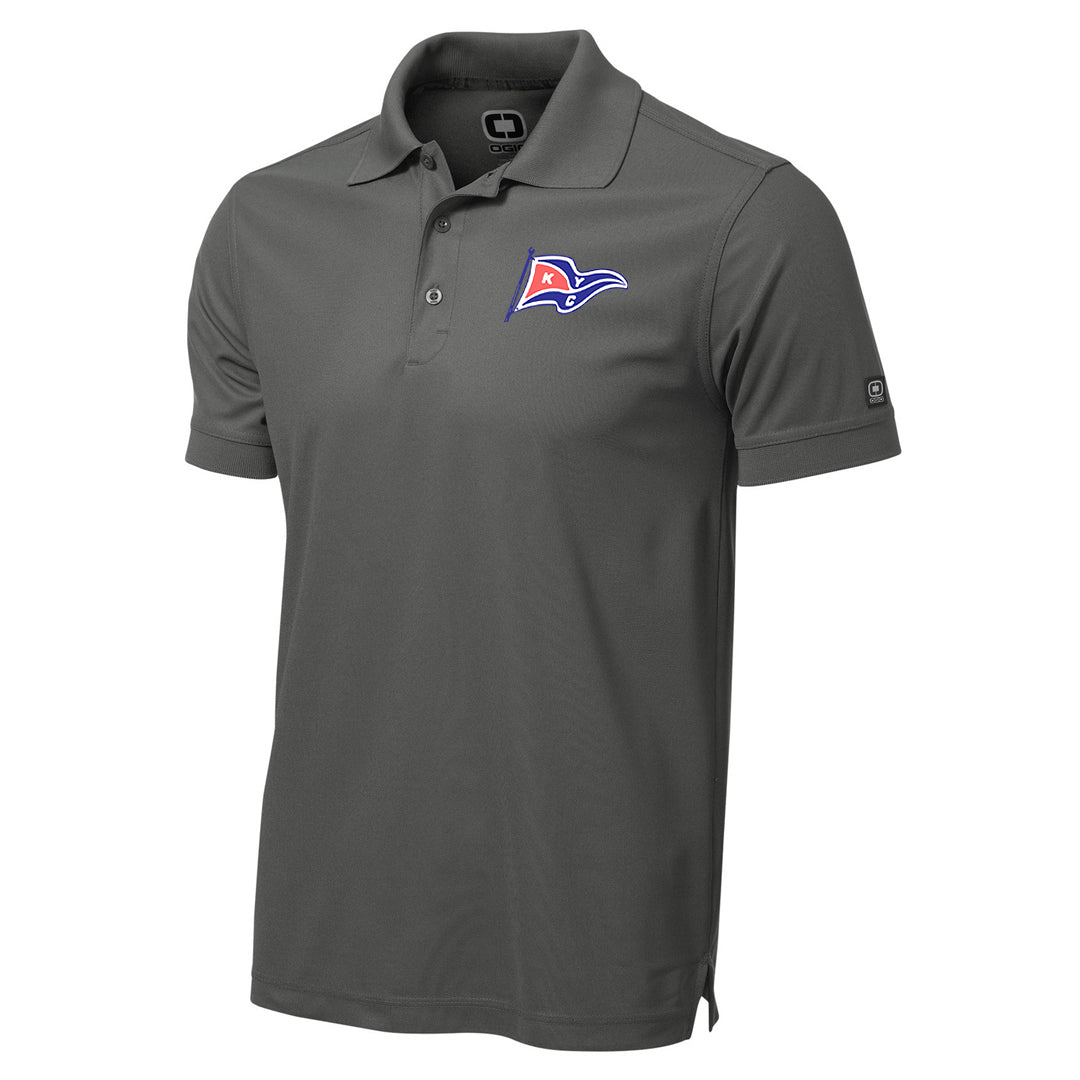 Kanagio Yacht Club Men's Primary Short Sleeve Performance Polo - Grey