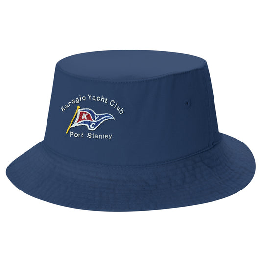 Kanagio Yacht Club Adult Garment Washed Cotton Bucket Hat - Navy