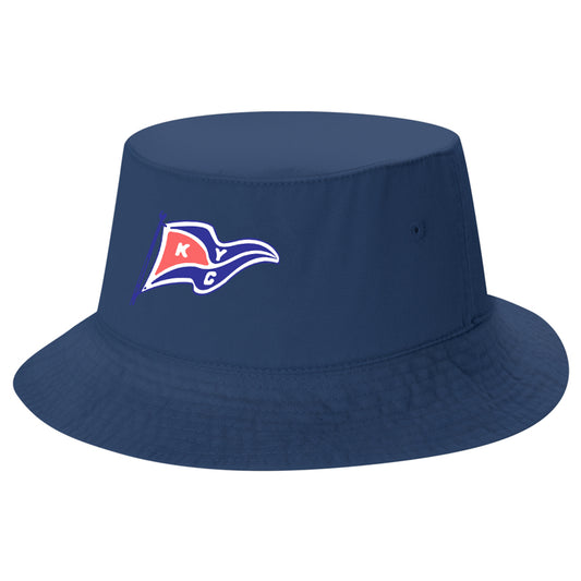 Kanagio Yacht Club Adult Garment Washed Cotton Bucket Hat - Navy