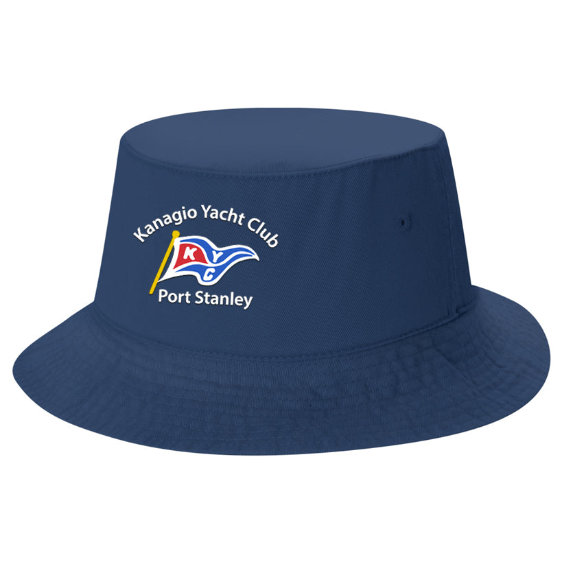 Kanagio Yacht Club Adult Garment Washed Cotton Bucket Hat - Navy