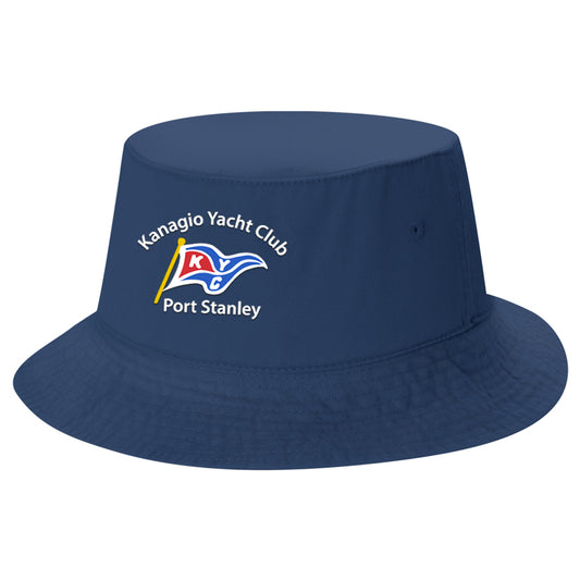 Kanagio Yacht Club Adult Garment Washed Cotton Bucket Hat - Navy