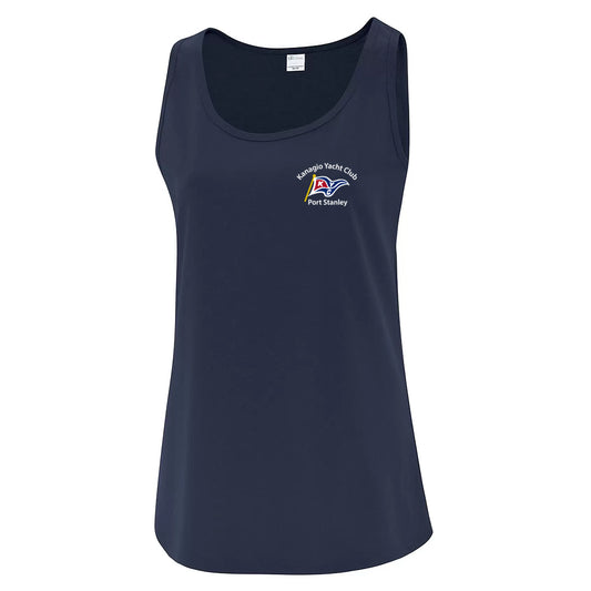 Kanagio Yacht Club Ladies' Cotton Tank Top - Navy