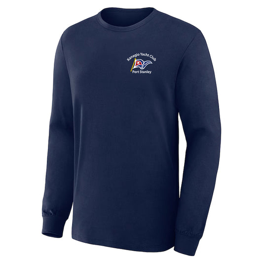 Kanagio Yacht Club Adult Long Sleeve T-Shirt - Navy