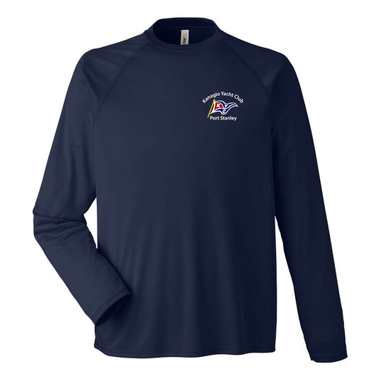 Kanagio Yacht Club Adult Marina Raglan Long Sleeve T-Shirt - Navy