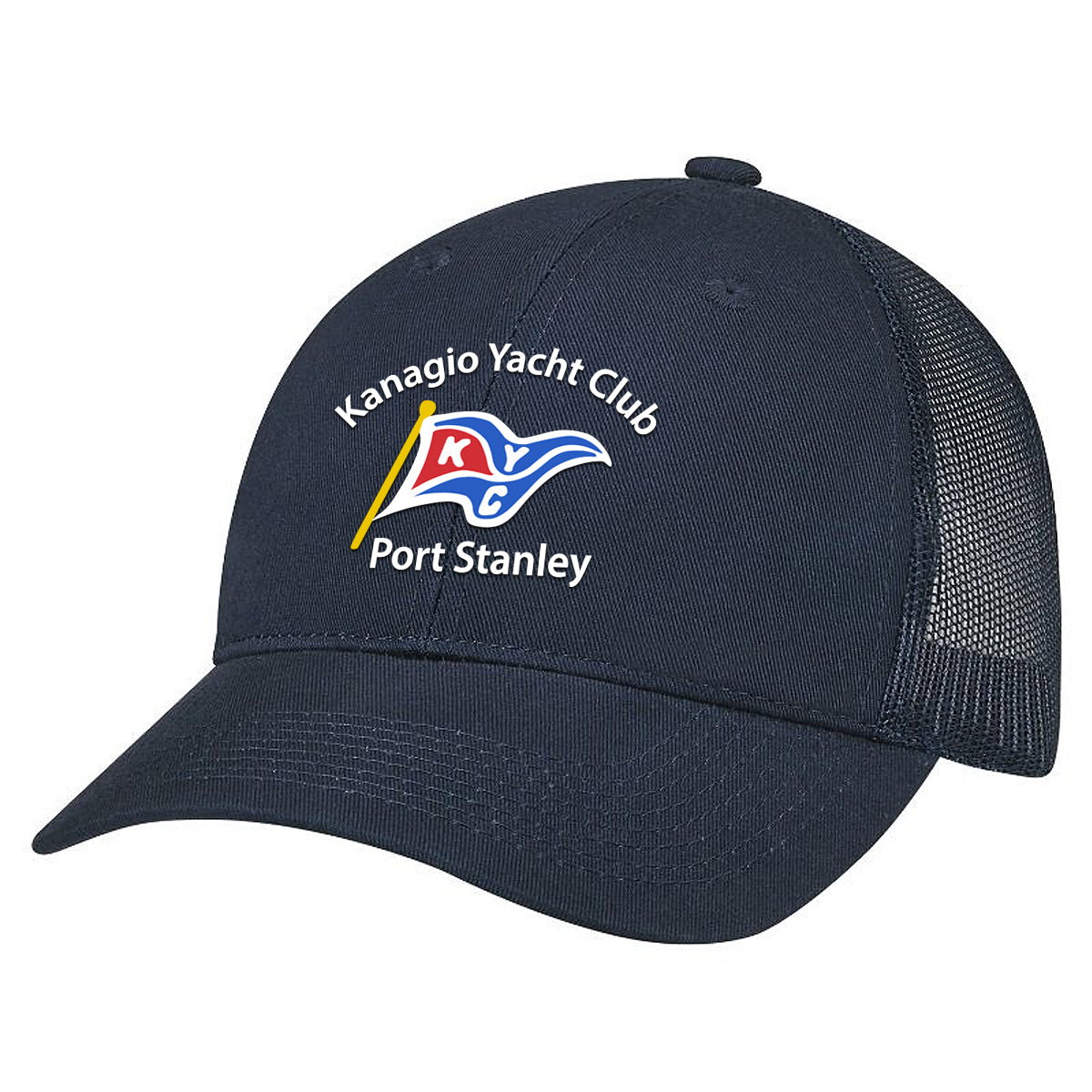Kanagio Yacht Club Adult Twill Mesh Adjustable Cap - Navy