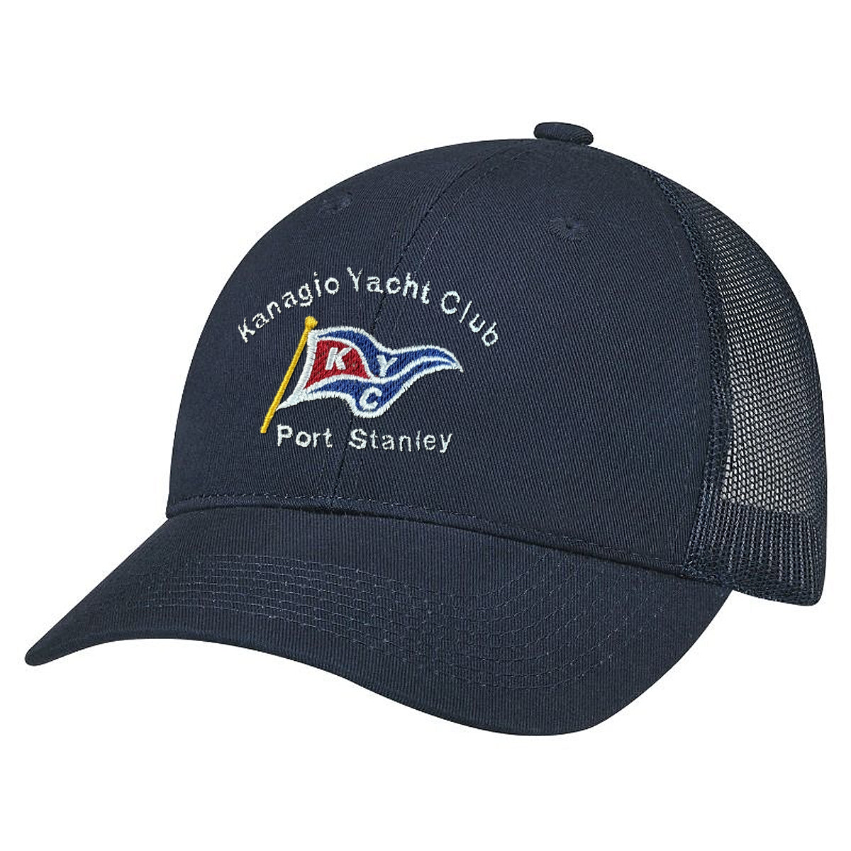 Kanagio Yacht Club Adult Twill Mesh Adjustable Cap - Navy