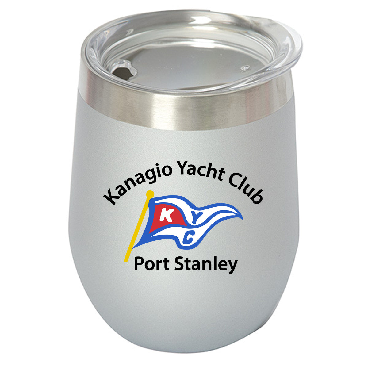 Kanagio Yacht Club 350ml Traveller Mug - Silver