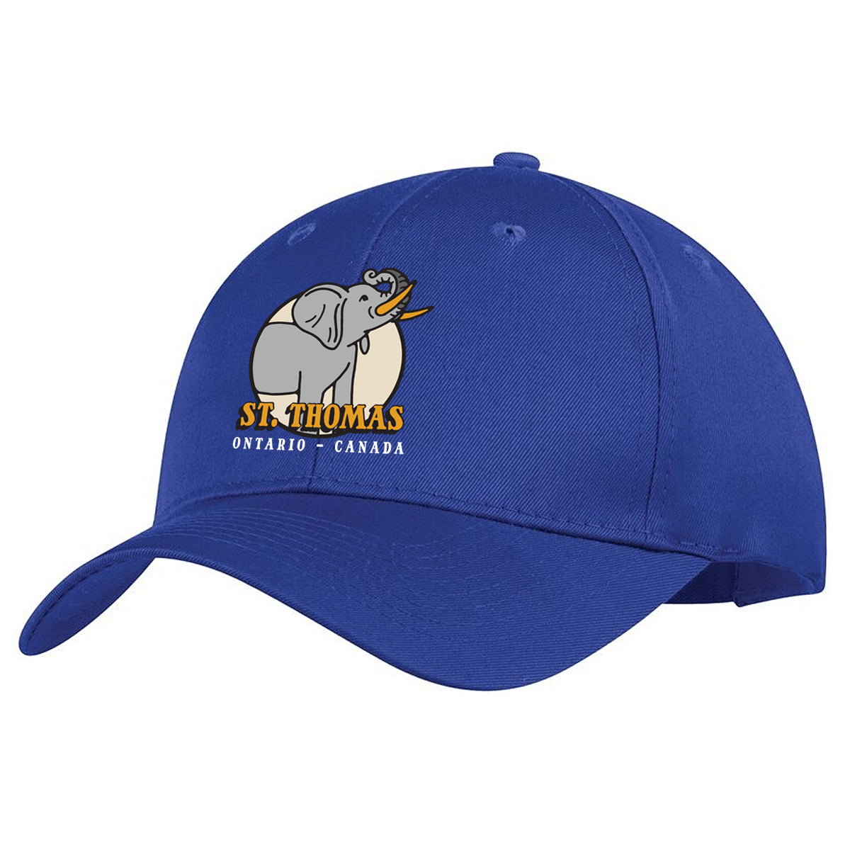 St. Thomas Adult Jumbo Cotton Twill Adjustable Cap - Royal