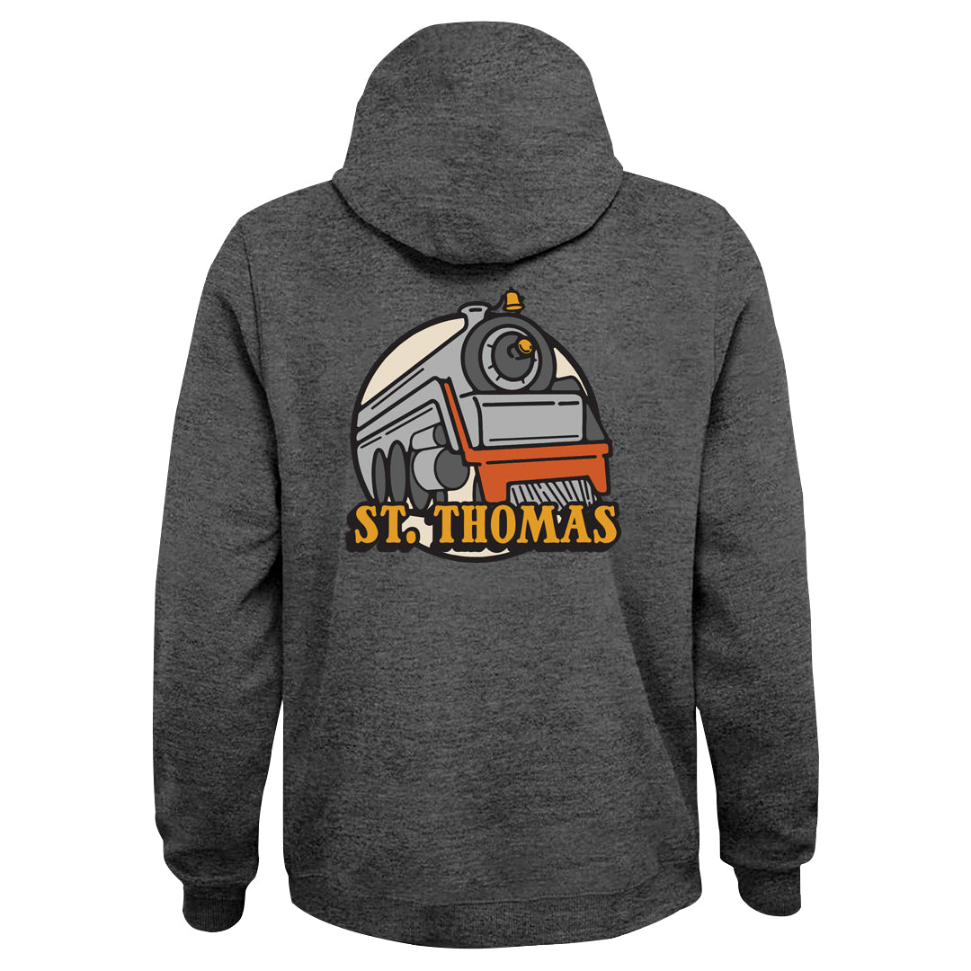 St. Thomas Youth Train Hooded Sweatshirt Dark Heather