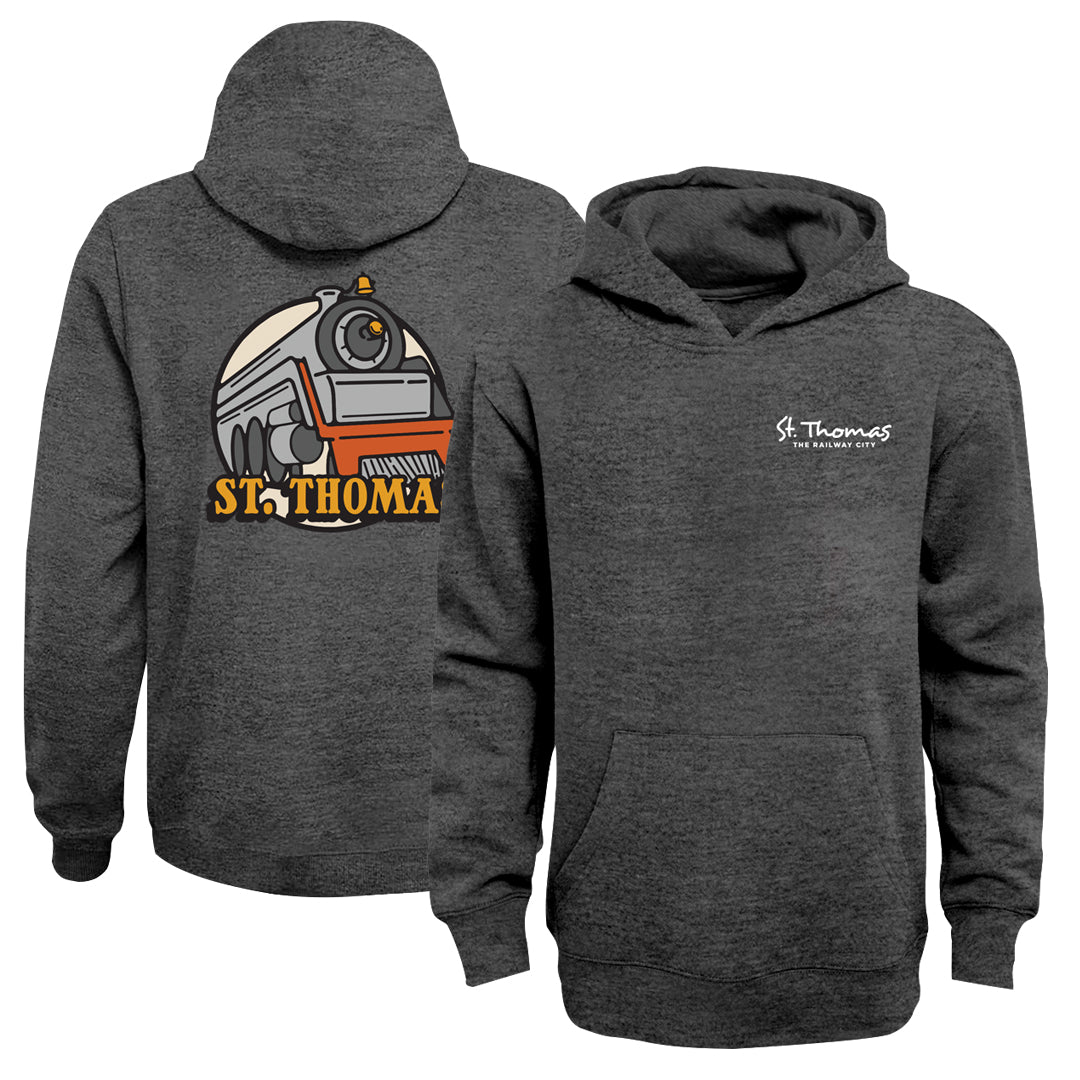 St. Thomas Youth Train Hooded Sweatshirt Dark Heather