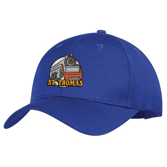 St. Thomas Adult Train Cotton Twill Adjustable Cap - Royal
