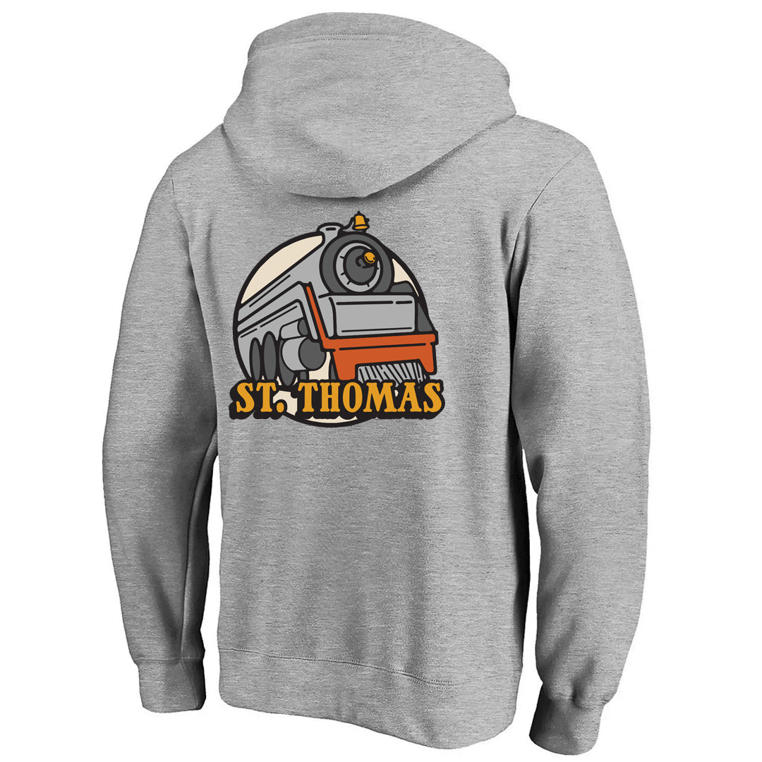 St. Thomas Adult Train Hooded Sweatshirt Sport Grey