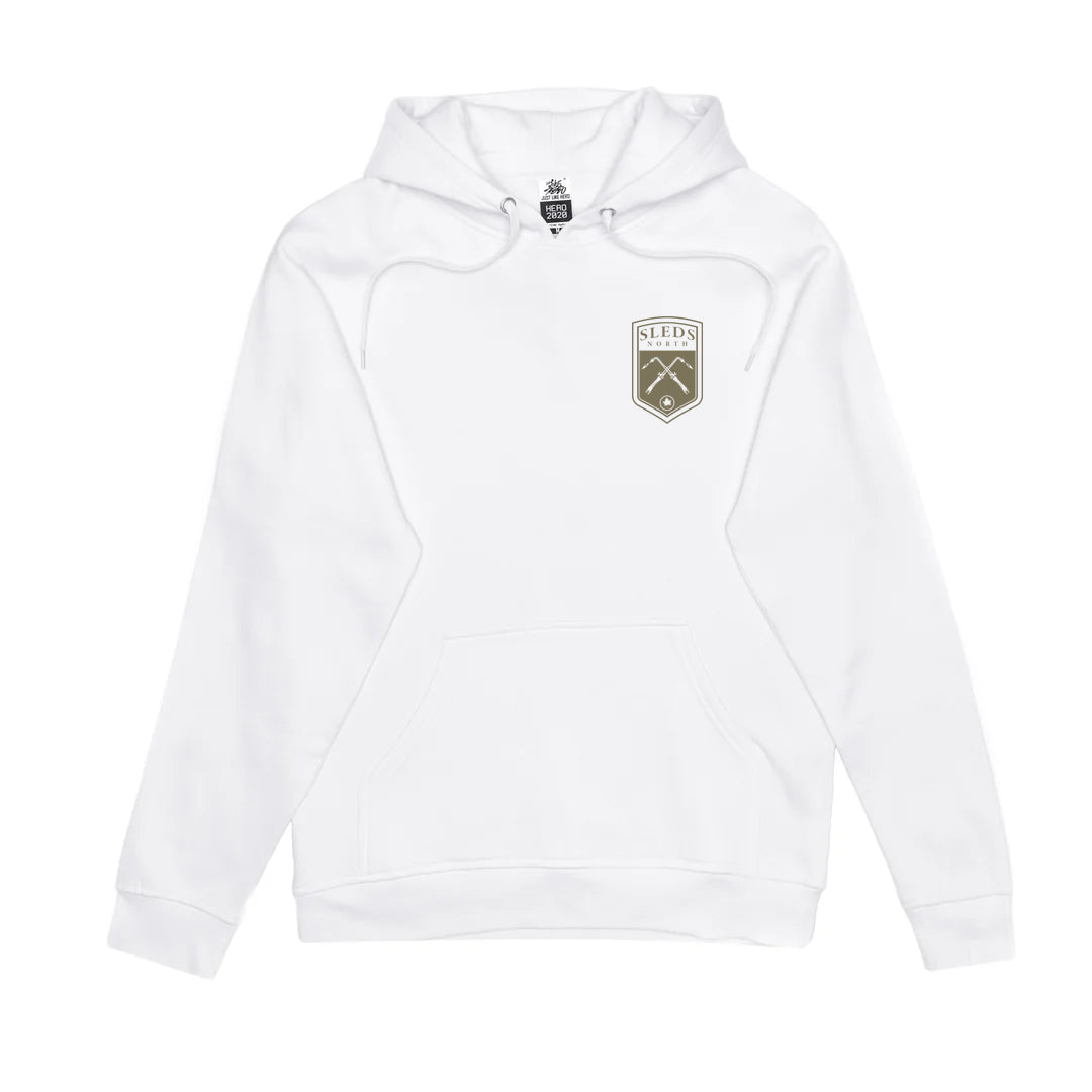 Sleds North 2026 Adult Hoodie - White