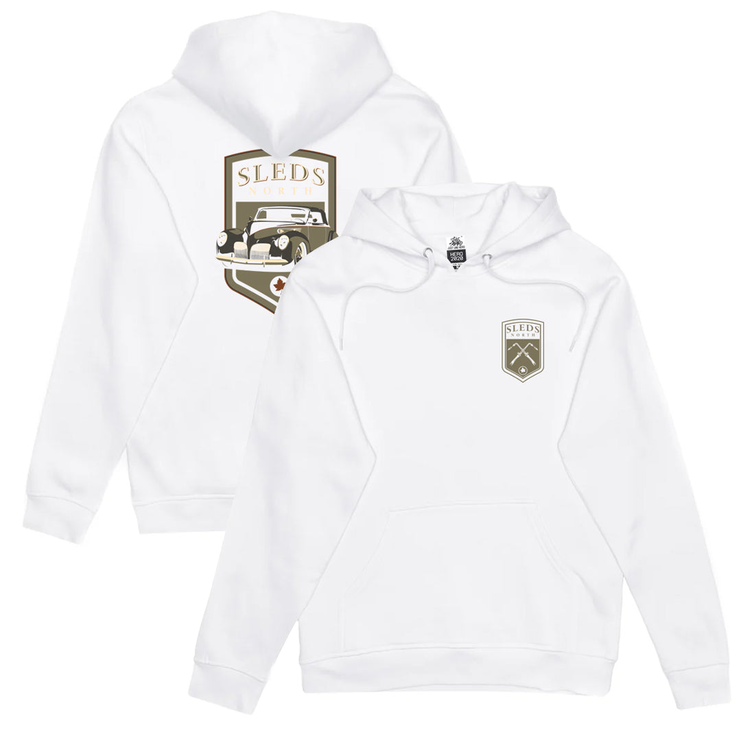 Sleds North 2026 Adult Hoodie - White