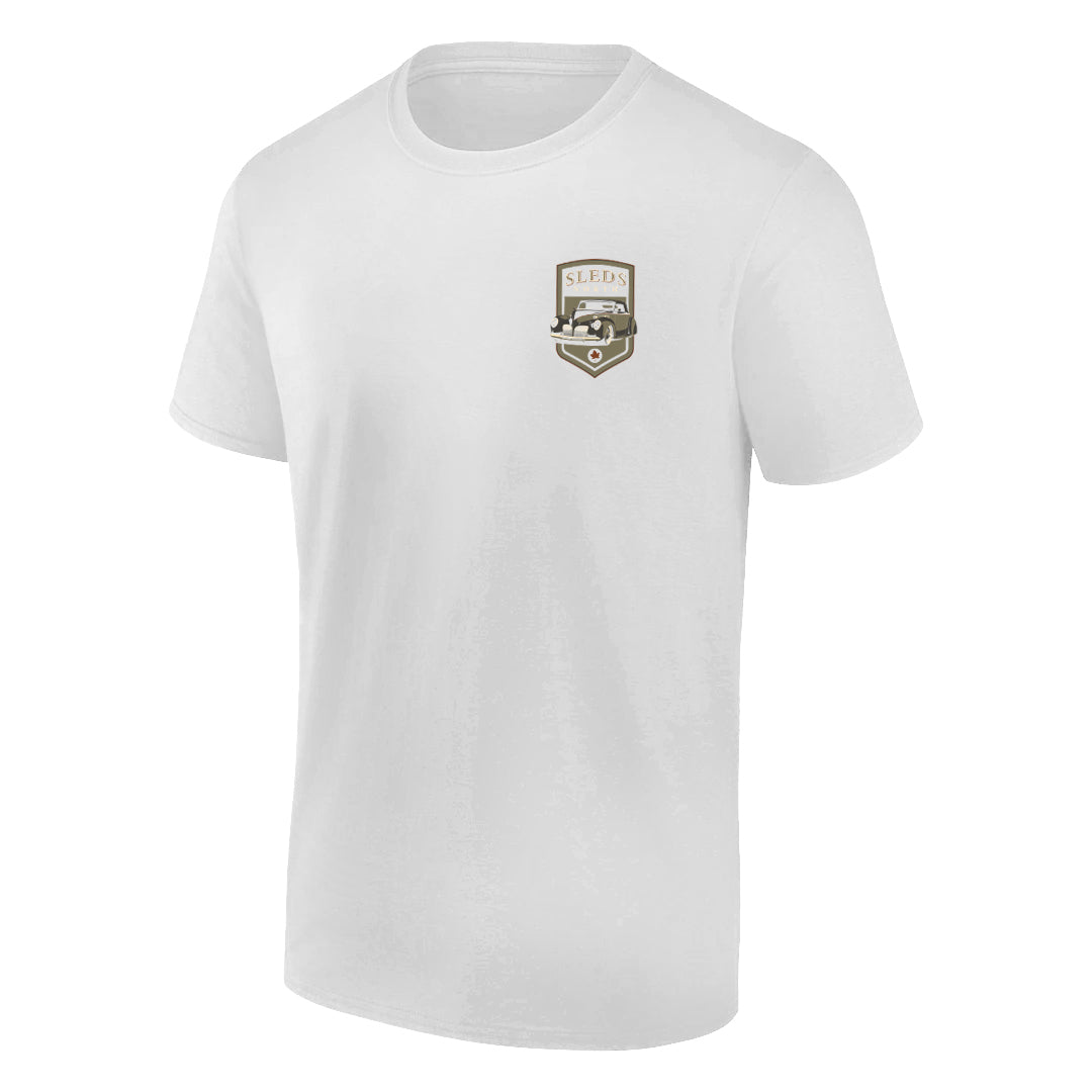 Sleds North 2026 Adult Short Sleeve T-Shirt - White