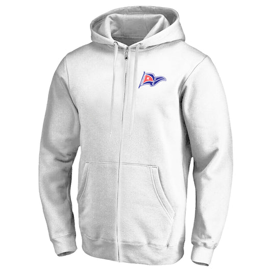 Kanagio Yacht Club Adult Full Zip Sweatshirt - White