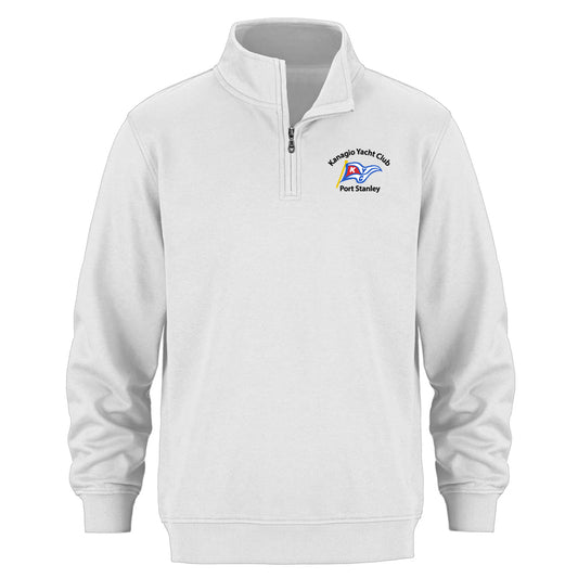 Kanagio Yacht Club Adult Quarter Zip Sweatshirt - White
