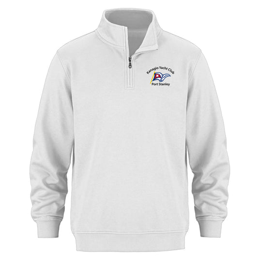 Kanagio Yacht Club Adult Quarter Zip Sweatshirt - White