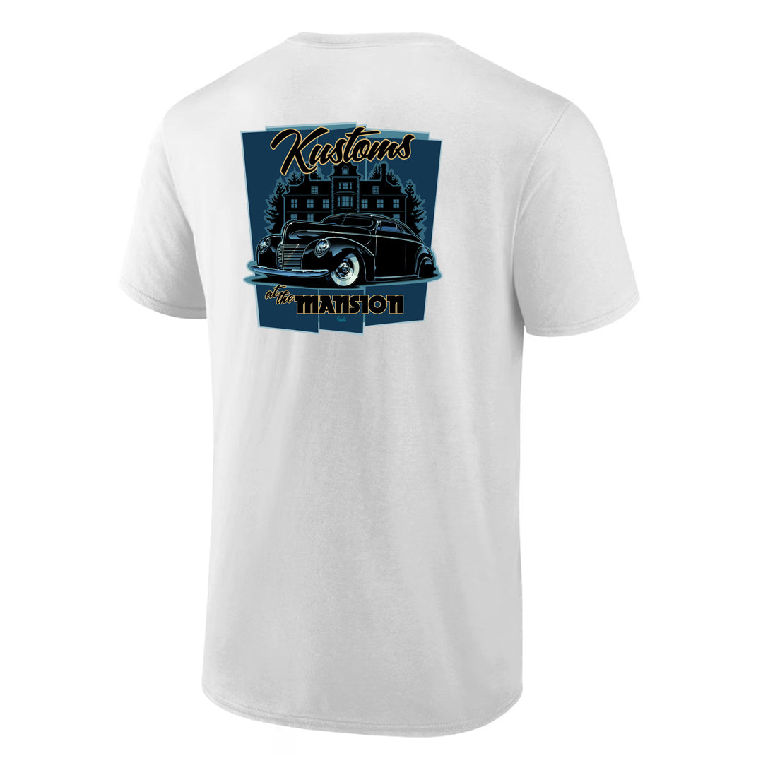 Sleds North Kustoms at the Mansion Adult Short Sleeve T-Shirt - White