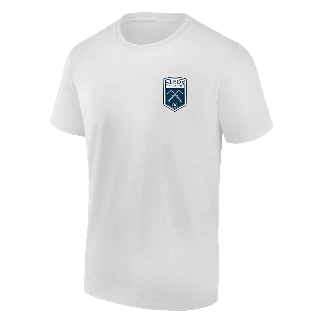 Sleds North Kustoms at the Mansion Adult Short Sleeve T-Shirt - White
