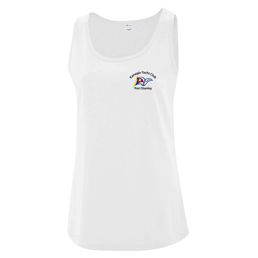 Kanagio Yacht Club Ladies' Cotton Tank Top - White
