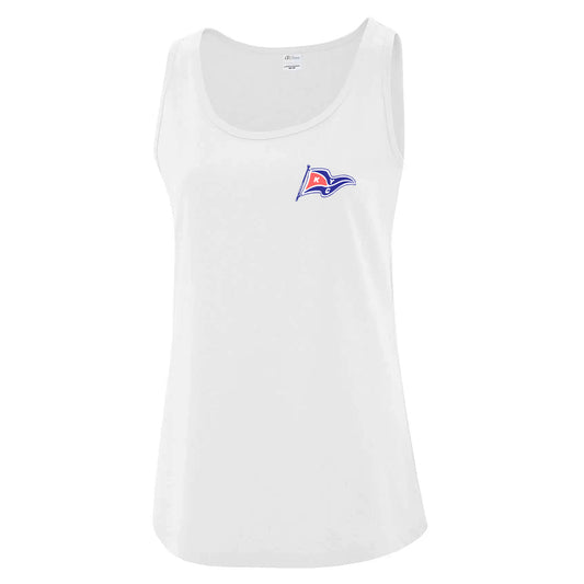 Kanagio Yacht Club Ladies' Cotton Tank Top - White