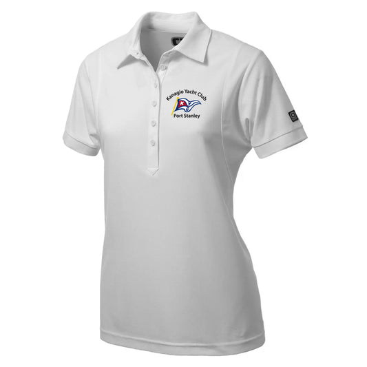 Kanagio Yacht Club Ladies' Primary Short Sleeve Performance Polo - White